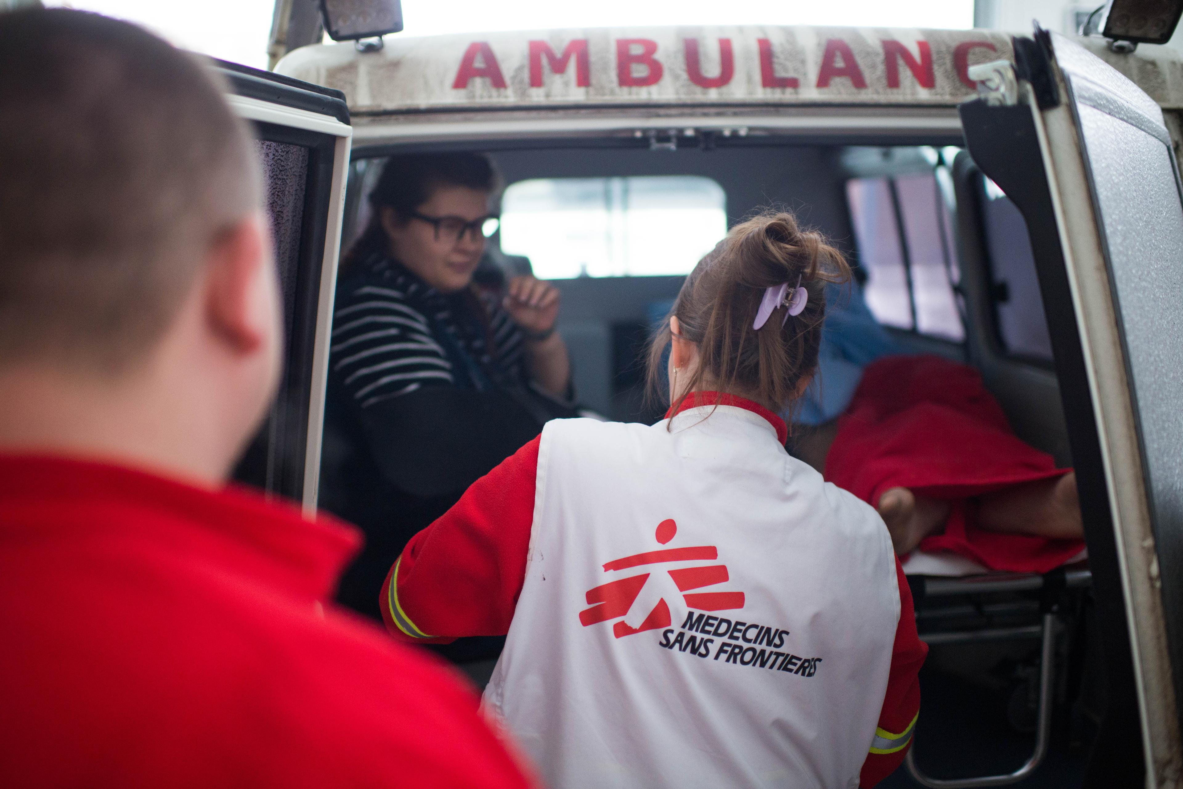 Emergency room of the Kostyantynivka hospital. Donetsk Oblast, Ukraine. 