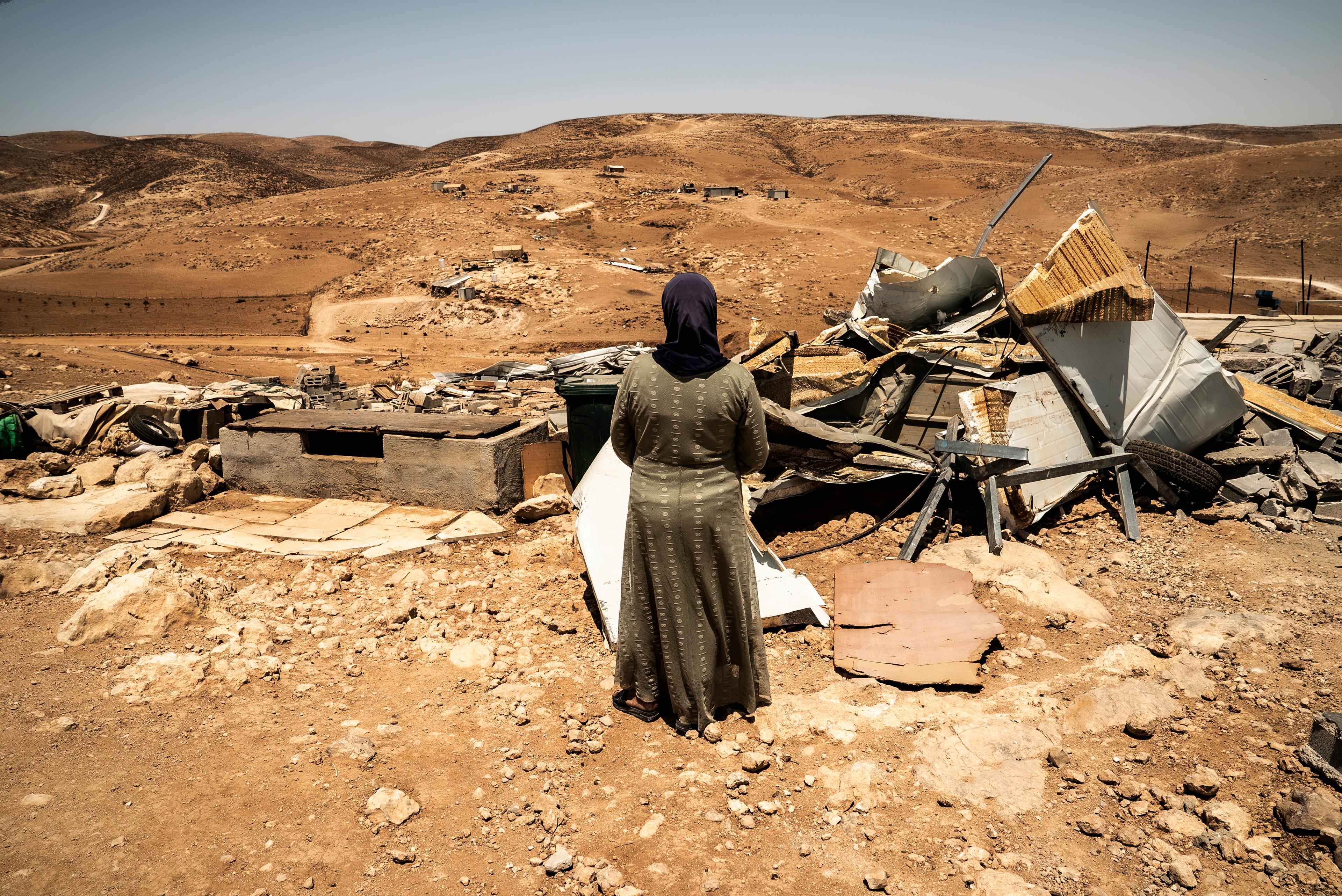 Jamla, resident of Khirbet Al-Fakhit gathering, Masafer Yatta. 