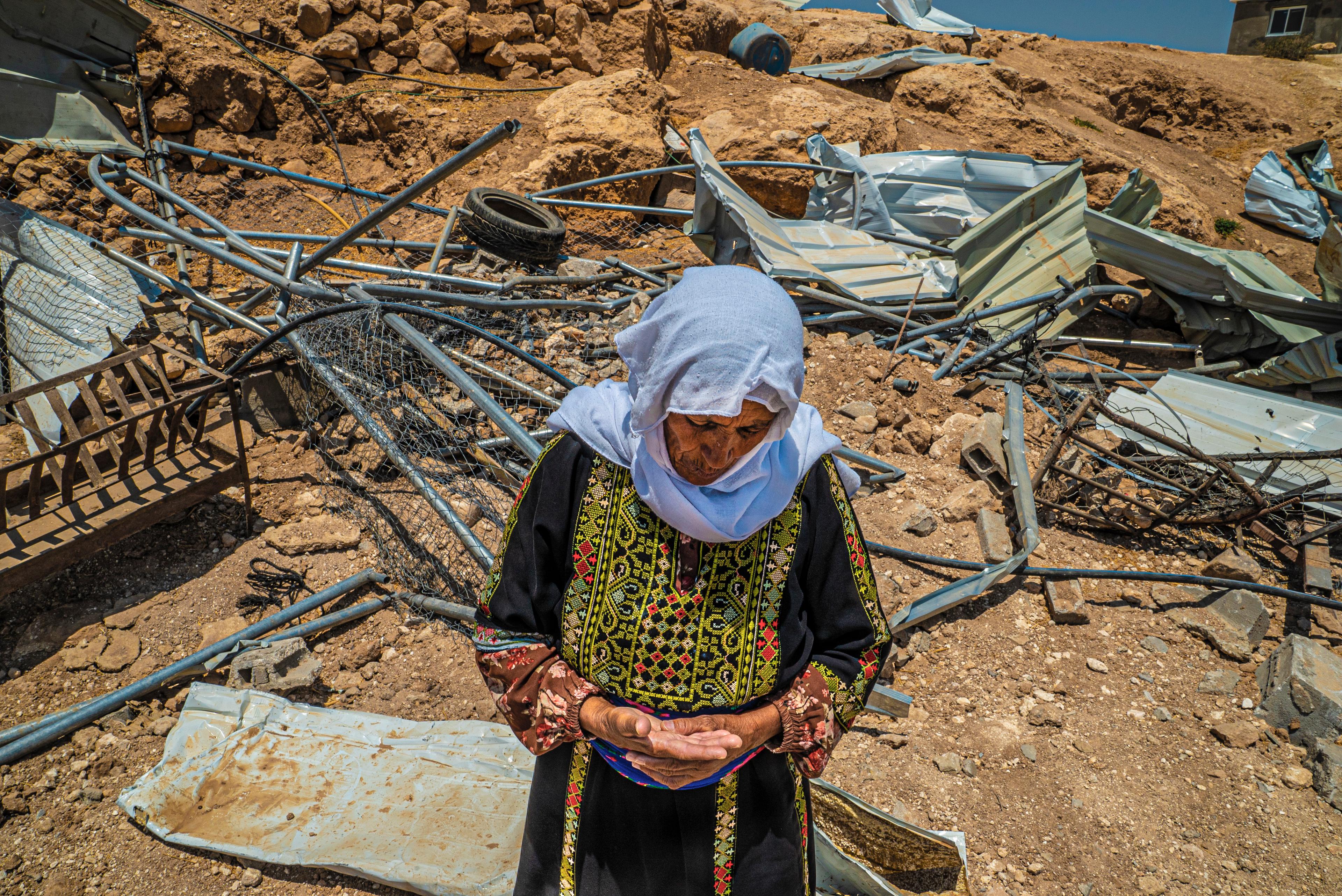 Safa, a resident of Al- Markez gathering, Masafer Yatta.