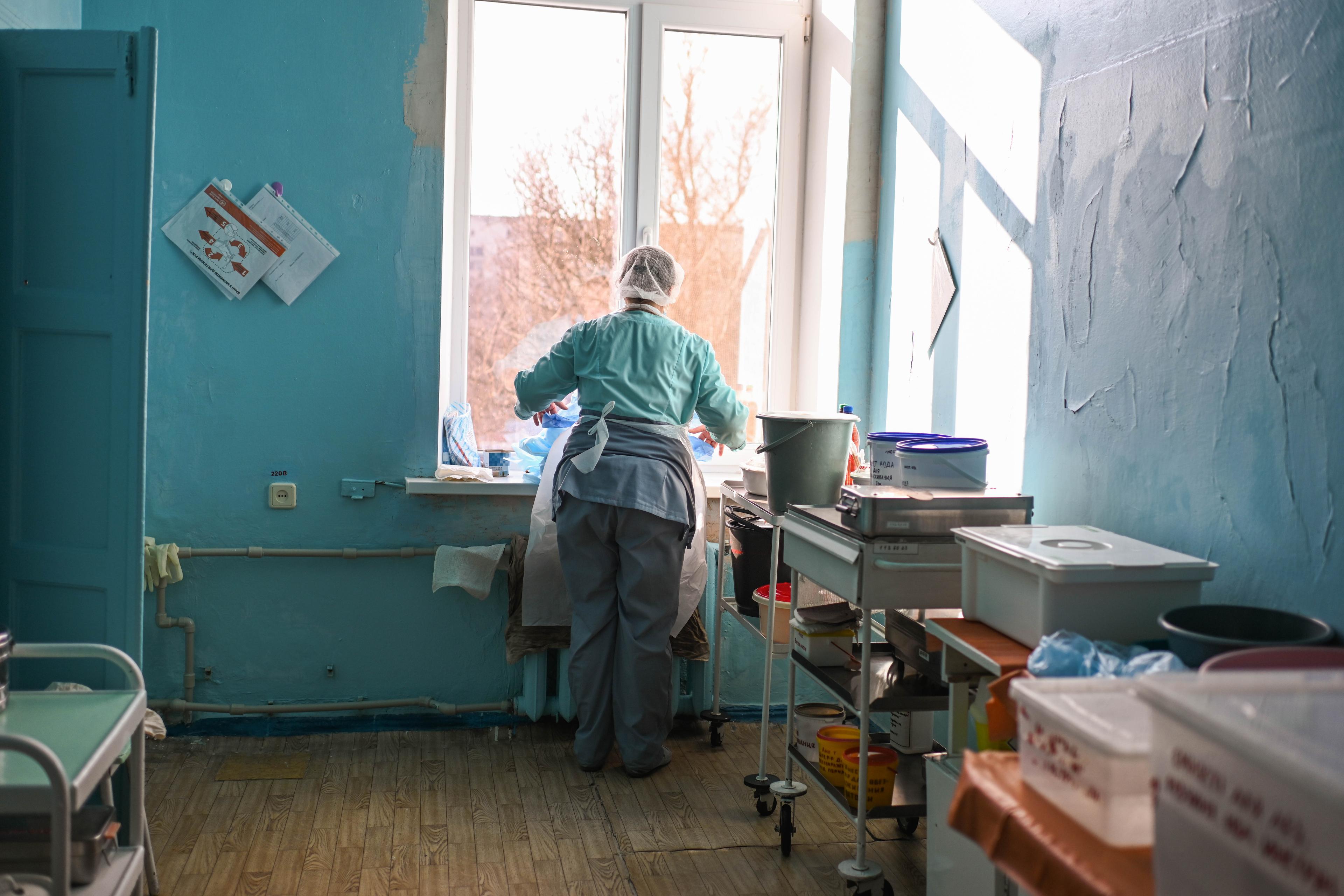 Hôpital de Kostyantynivka, Oblast de Donetsk, Ukraine. 