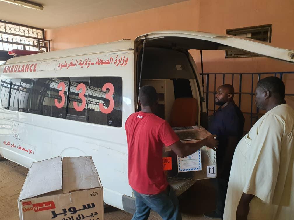Donation of medical equipment to Khartoum in Sudan 