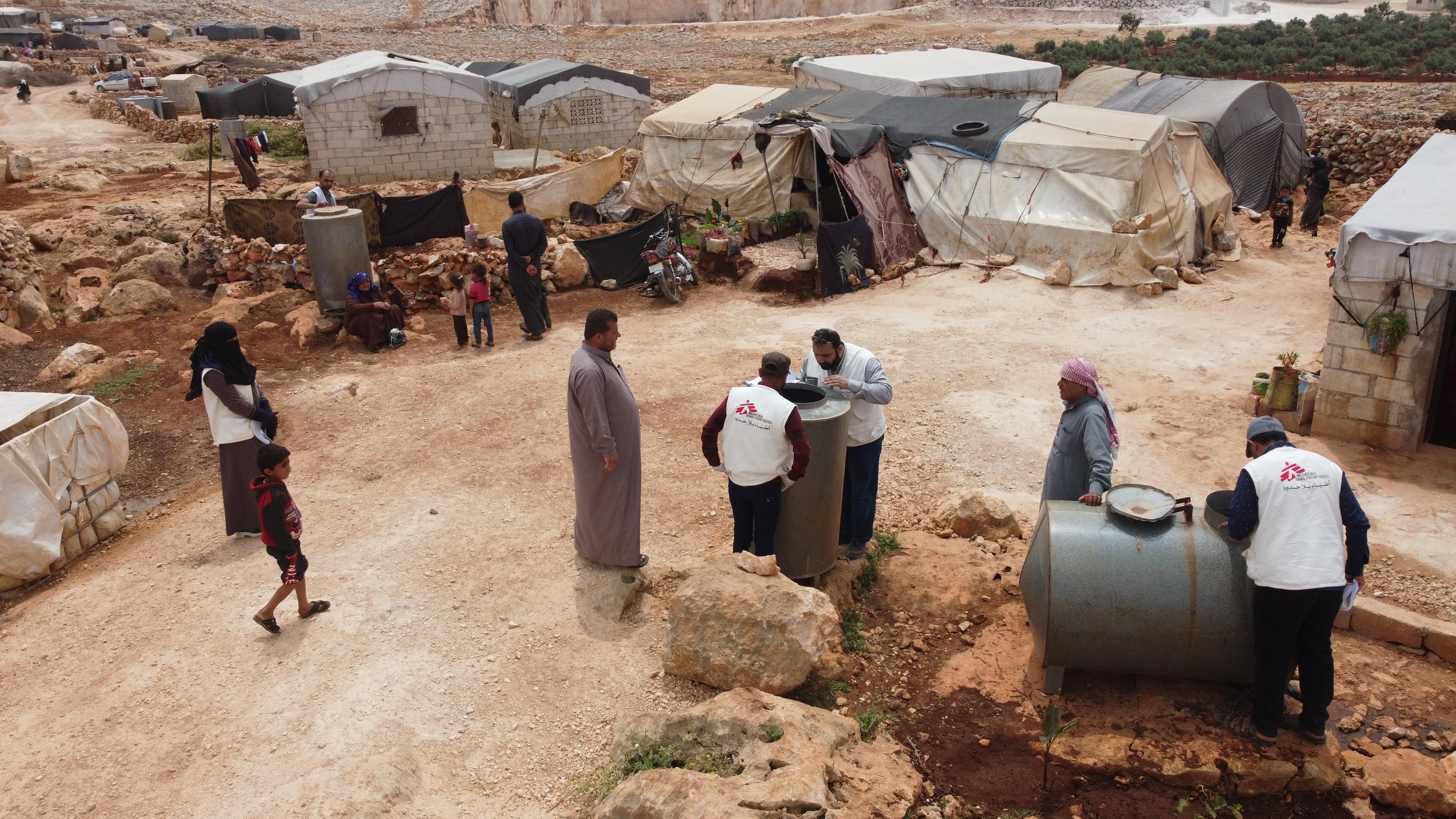 MSF teams working with people displaced by the earthquakes. Syria. 2023. 