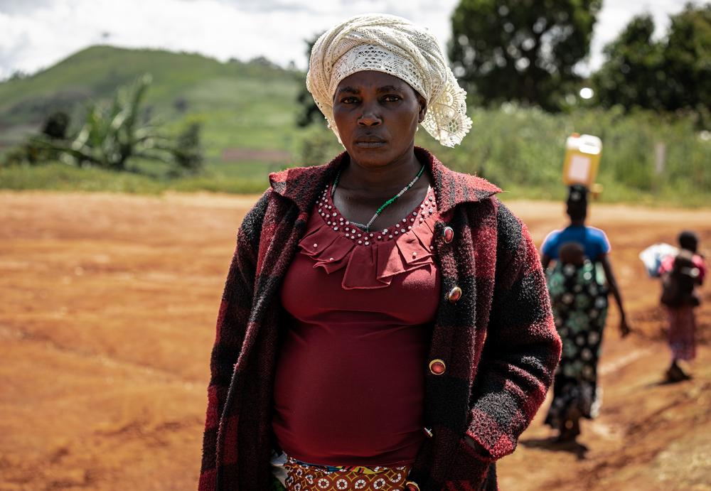 Micheline, a 43-year-old mother, hosts numerous people who have been displaced 