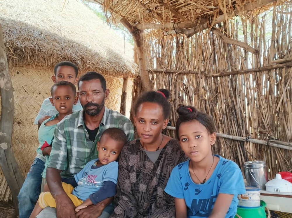 An Ethiopian refugee family from Khartoum to Um Rakuba camp in East Sudan, consisting of a father, mother, and their 11-year-old son. July, 2023 