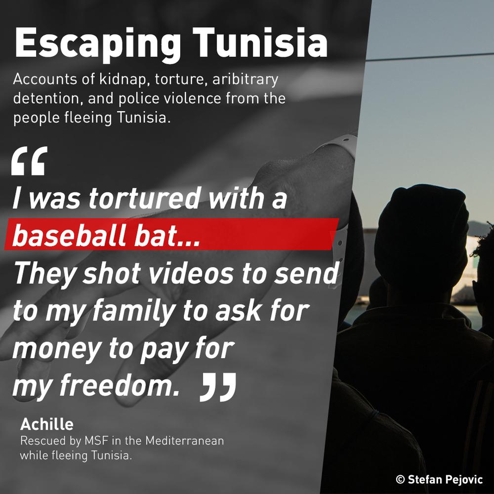 Survivors rescued by the Geo Barents share their stories of life in Tunisia. September, 2023 