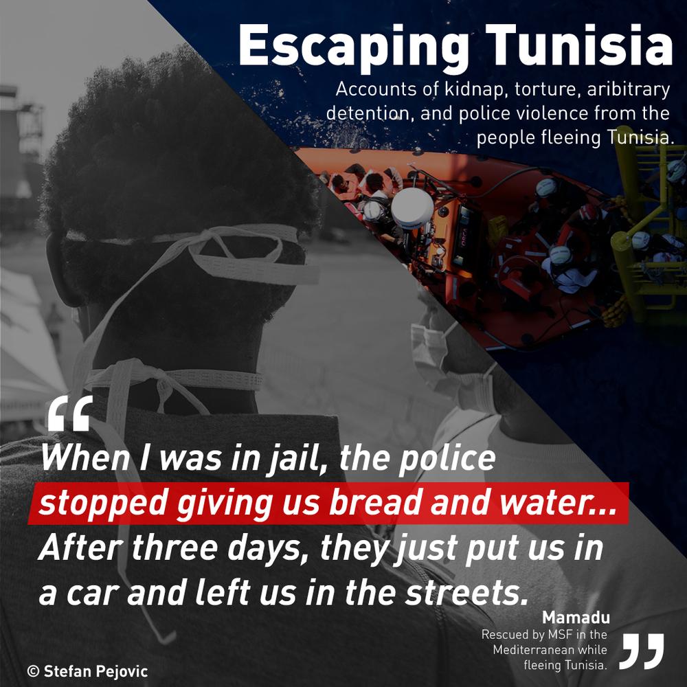 Survivors rescued by the Geo Barents share their stories of life in Tunisia. September, 2023 