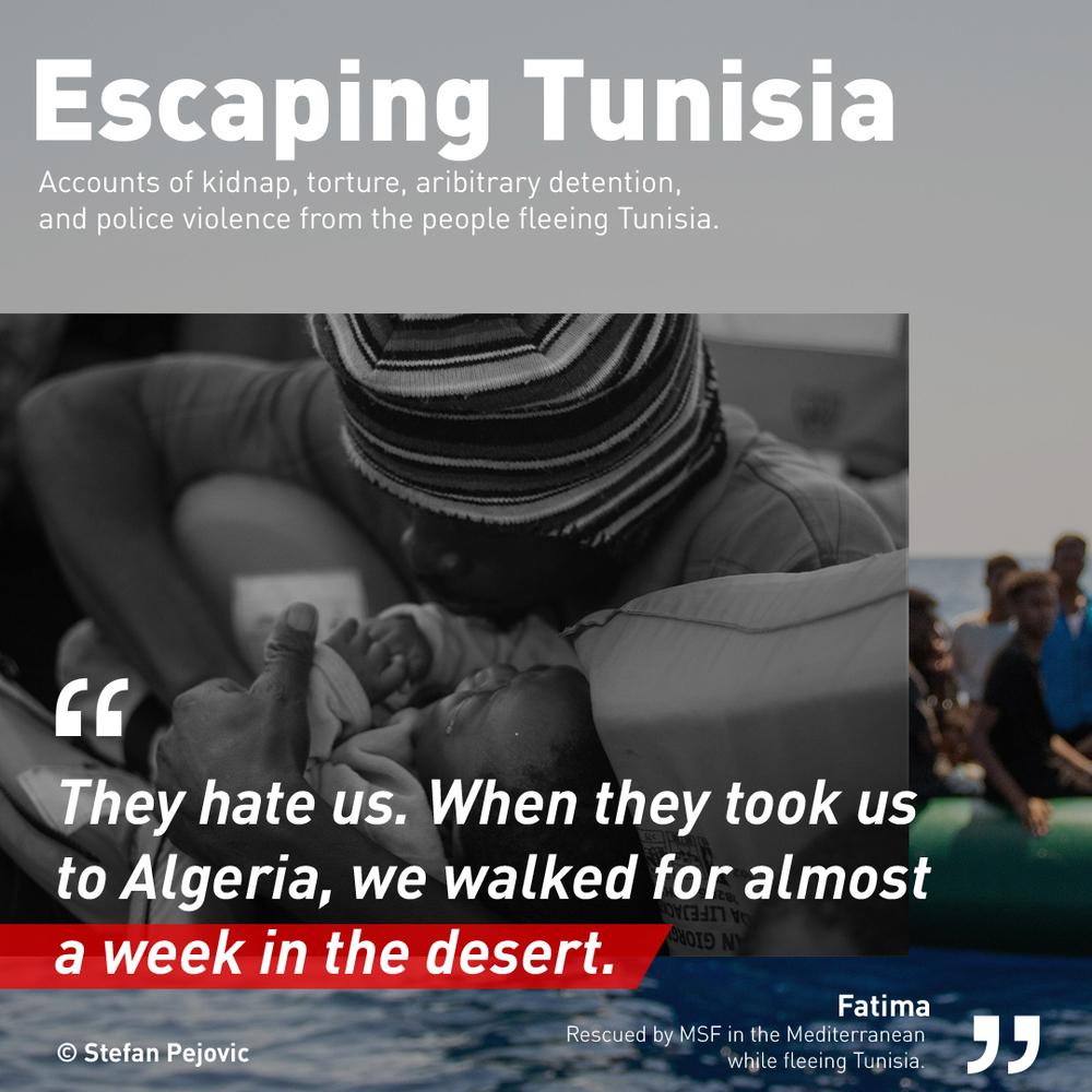 Survivors rescued by the Geo Barents share their stories of life in Tunisia. September, 2023 