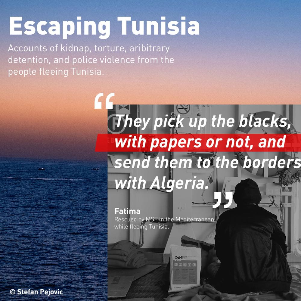 Survivors rescued by the Geo Barents share their stories of life in Tunisia. September, 2023 