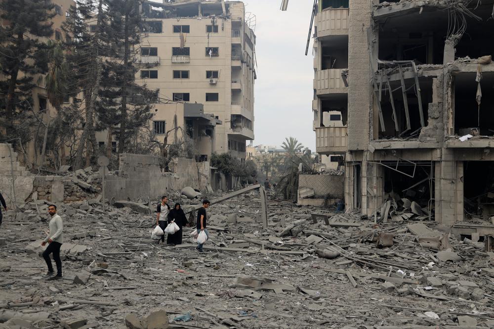 Destruction totale de certains quartiers de Gaza. 10 octobre 2023 