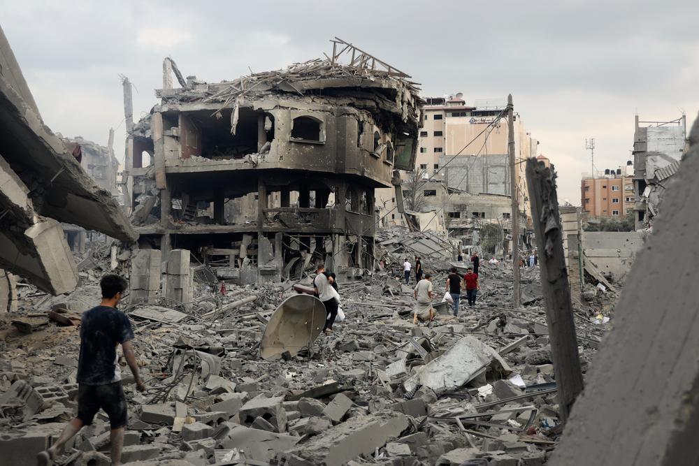 Destruction totale de certains quartiers de Gaza. 10 octobre 2023 