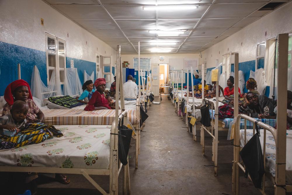 Vue du centre d&#039;alimentation thérapeutique de 19 lits de l&#039;hôpital général de référence de Masisi, soutenu par les équipes de MSF depuis 2007 en collaboration avec le ministère de la Santé. 