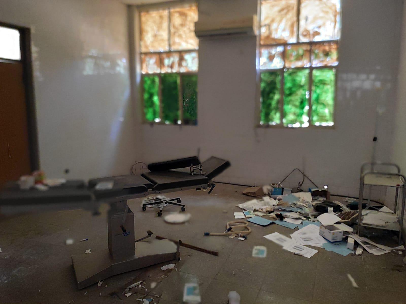 Vandalised health center in May Kuhl. March 2021, Ethiopia. 