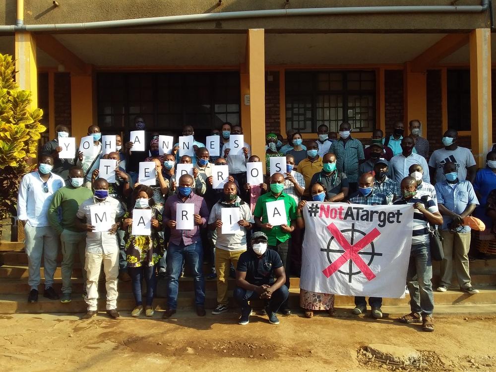 Photo de condoléances pour Maria, Tedros et Yohannes de la part de l'équipe MSF à Bukavu. RDC, 2021. 