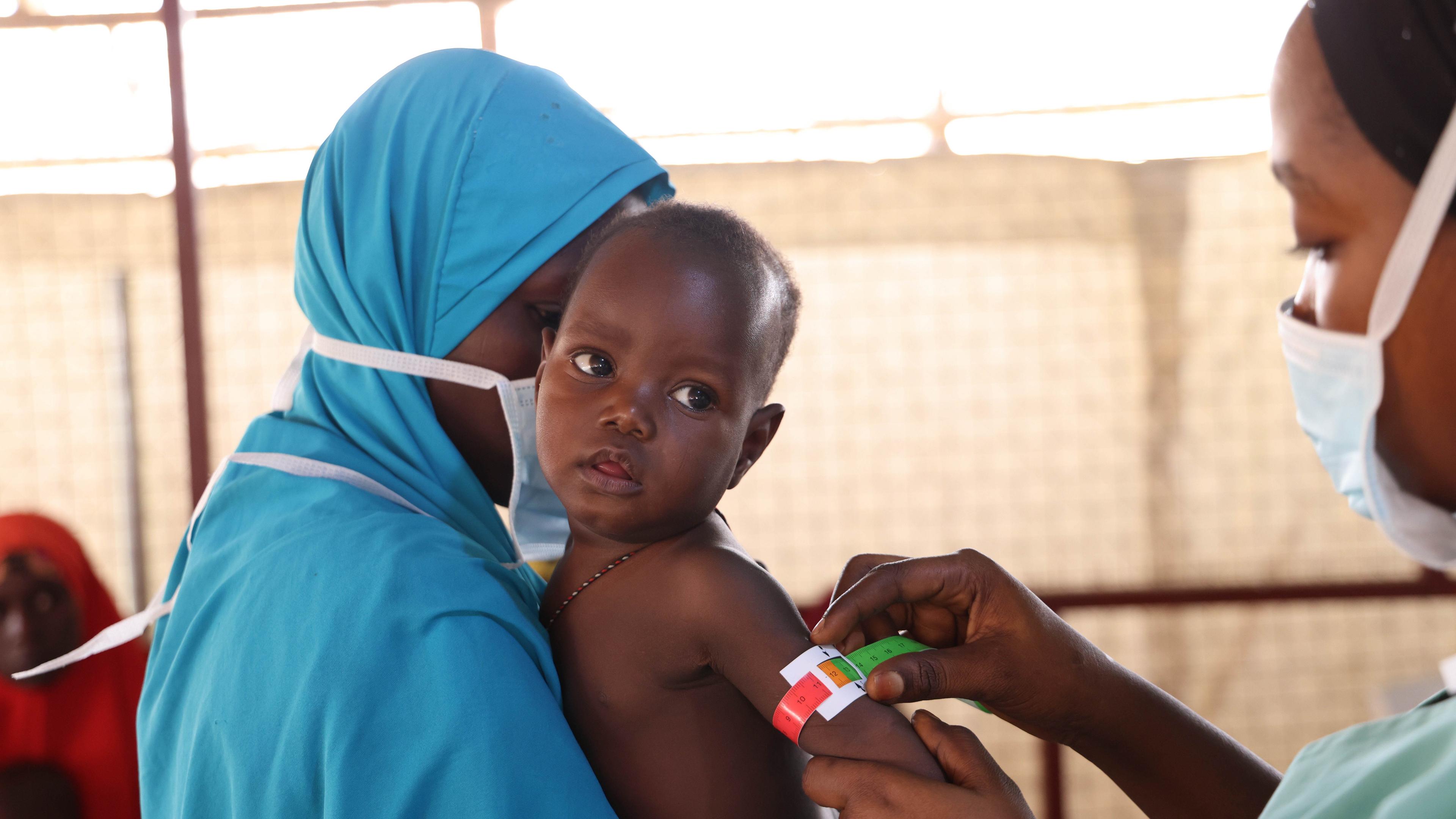 Increase in admissions for malnutrition in Maiduguri, Borno State. 