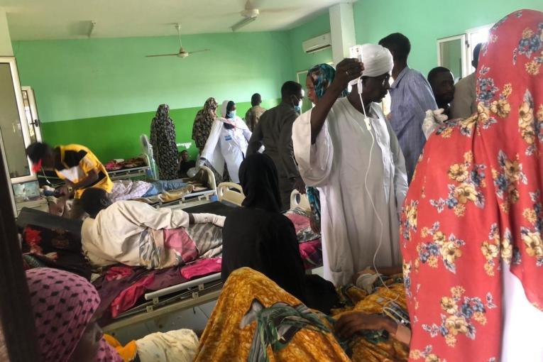 L&#039;intérieur de l&#039;hôpital Sud, à El Fasher, où de nombreuses personnes ont été blessées pendant les combats. 