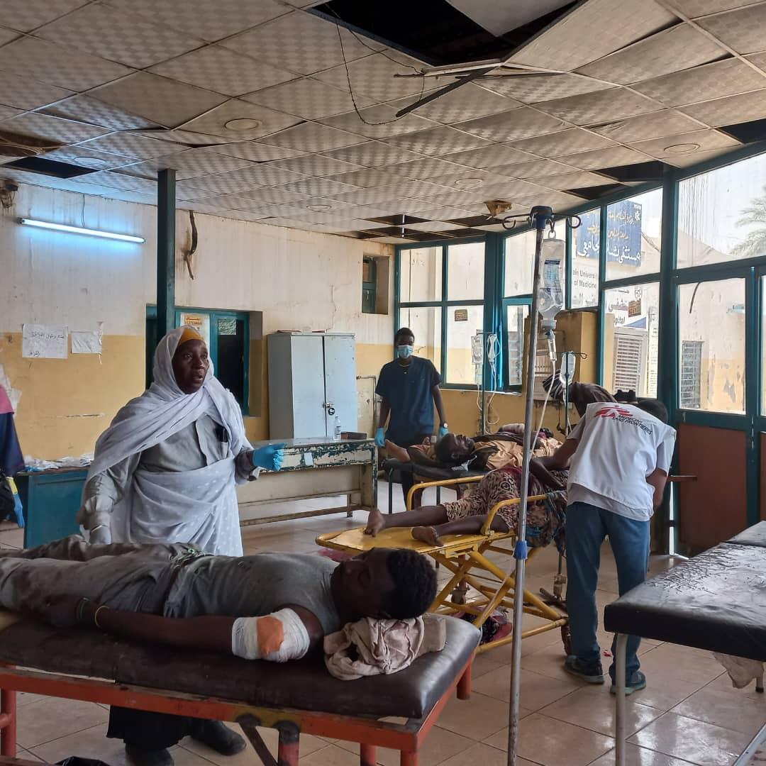 The MSF supported Bashair hospital in south Khartoum received over 60 wounded patients and 43 deaths after an explosion in a market on 10 September 2023 