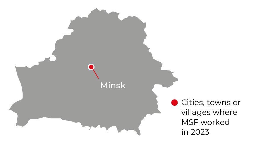 Villes où MSF était présente en 2023