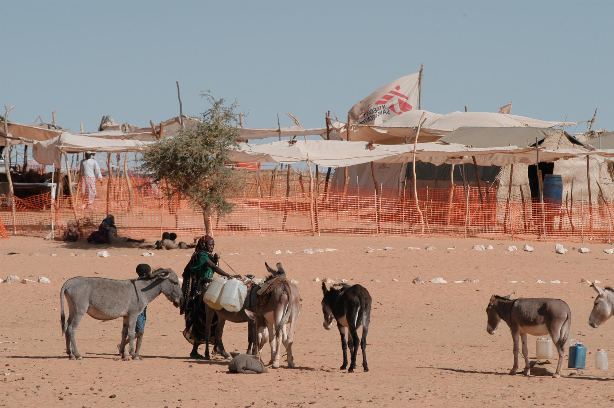 Camp de réfugiés d'Iridimi près d'iriba, Tchad oriental. ©Jean-Marc Giboux
