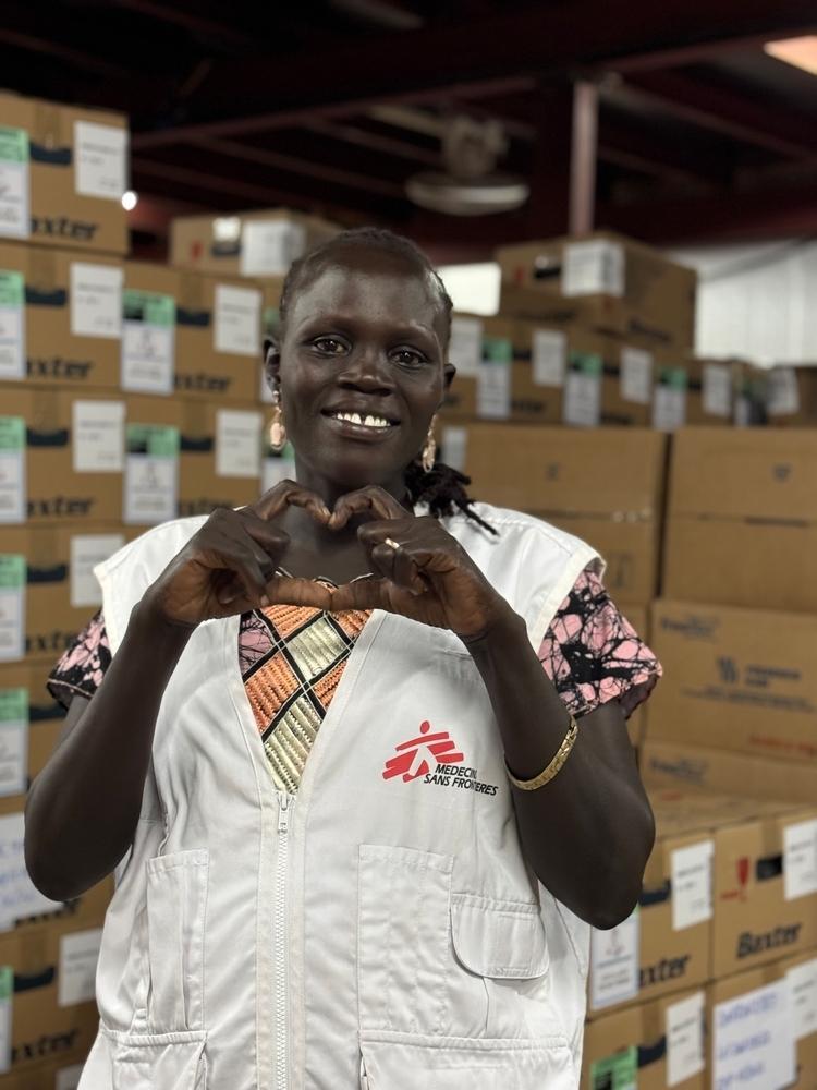 Susan James Jokudu, superviseure de l'entrepôt à Juba