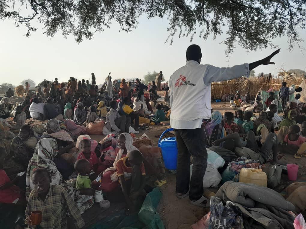 De nouvelles familles sont arrivées à Tawila à la suite de nouvelles attaques dans les camps de Zamzam. Soudan, avril 2025 © Marion Ramstein/MSF