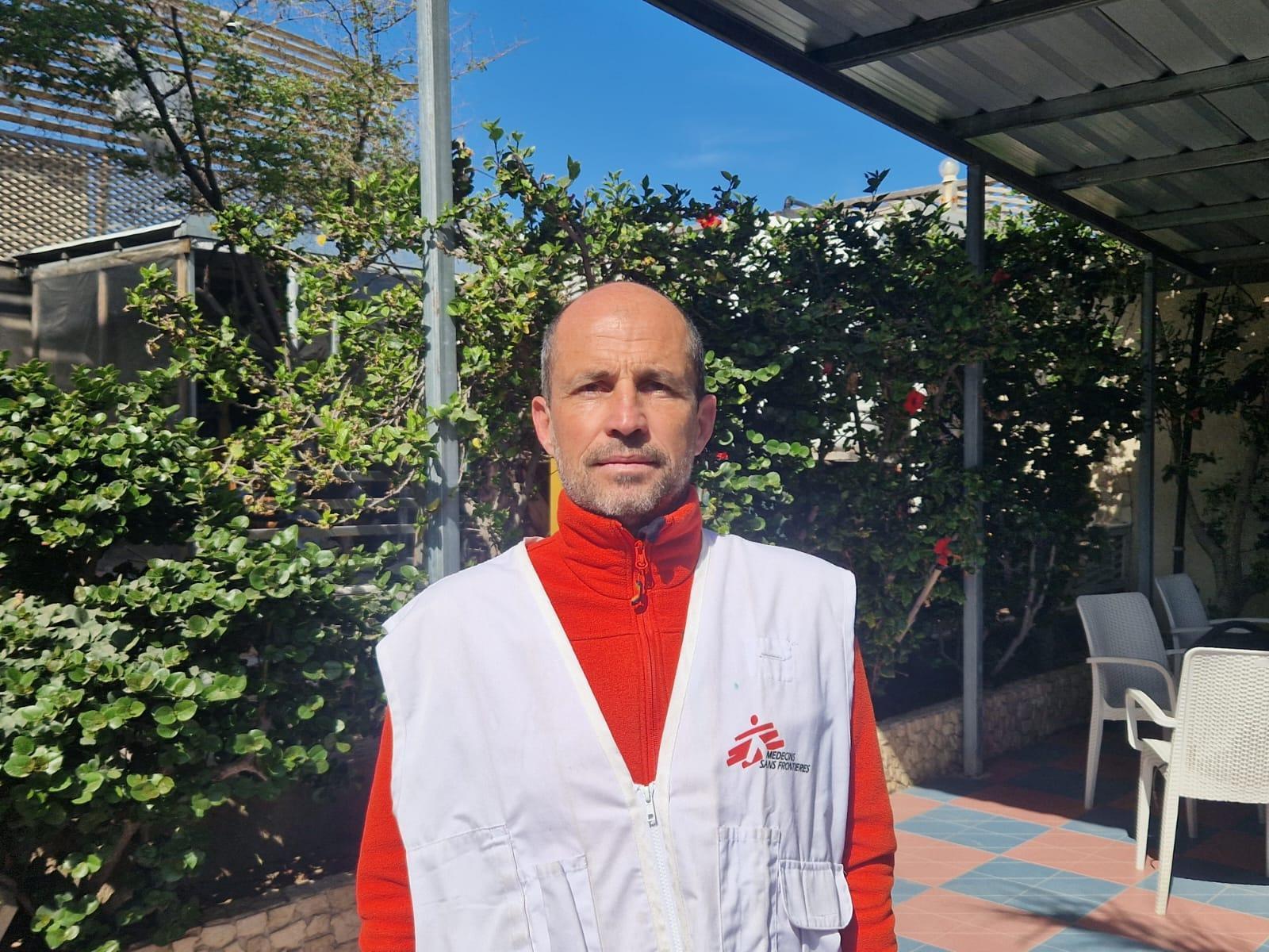 Franz Louf, emergency coordinator in Al Mawasi, Khan Younis