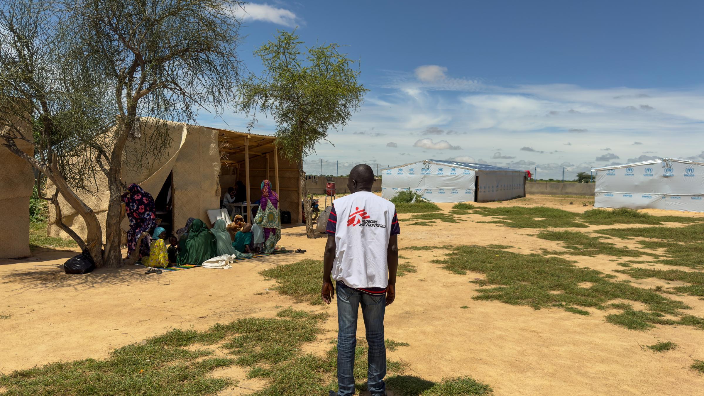 Le camp de transit de Tiné. Aout, 2024 © Hareth Mohammed/MSF