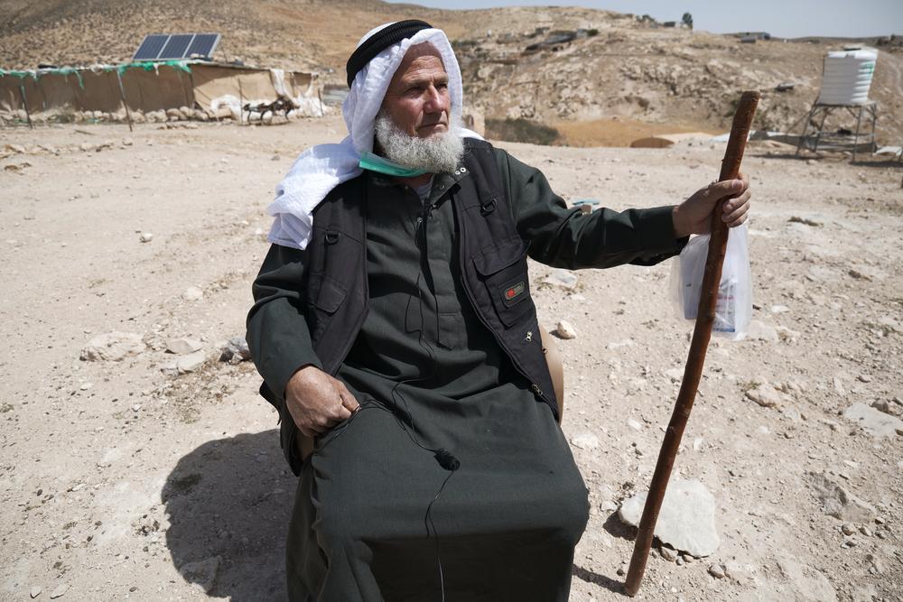 Ali Al Jabreen, membre de la communauté de Jinba, Masafer Yatta au sud d'Hébron, Palestine, qui est également un patient de la clinique mobile MSF. Mai, 2025 © MSF