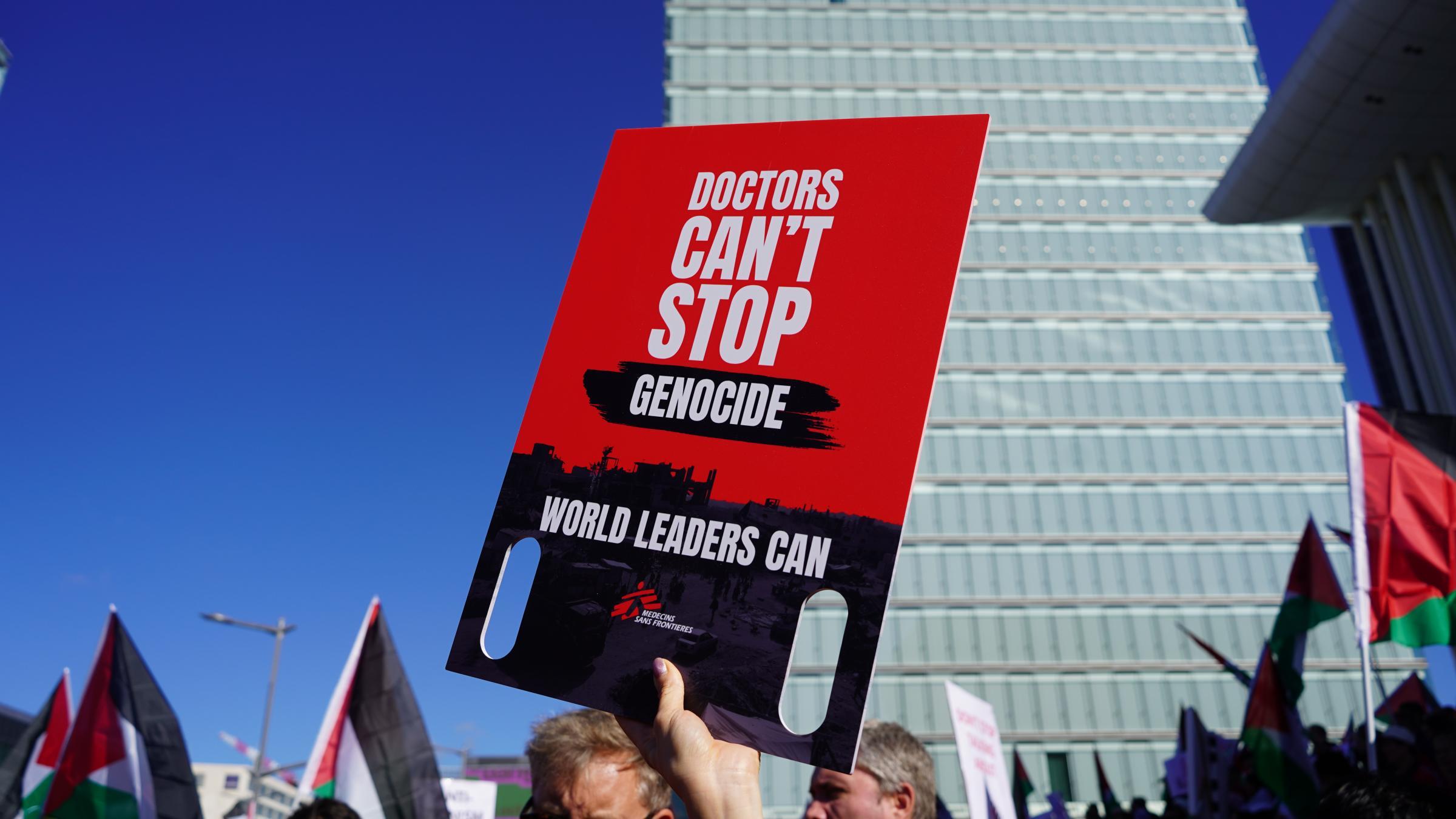 Mobilisation massive au Luxembourg pour mettre fin au génocide à Gaza, co-organisée par MSF