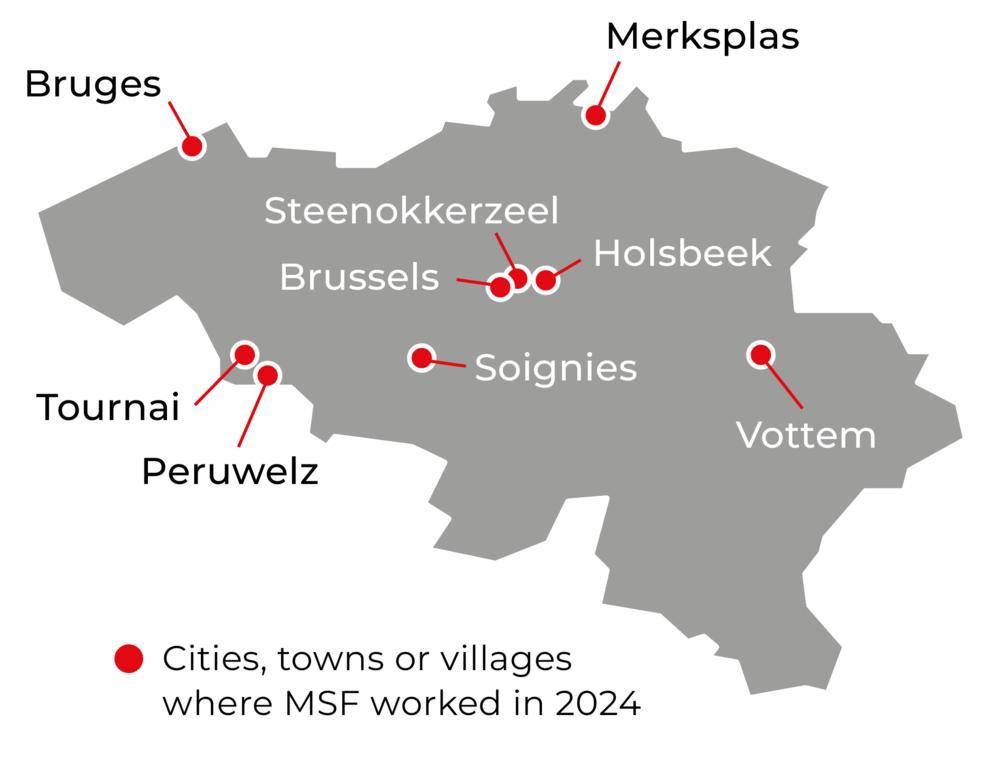 Belgium IAR map 2024 ©MSF