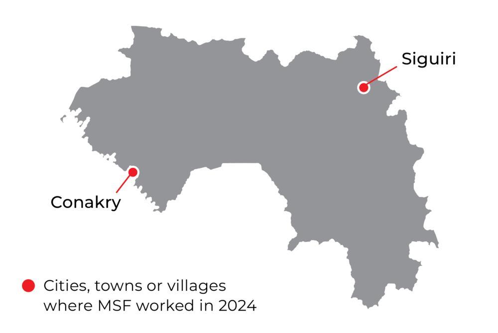 Guinea IAR map 2024 ©MSF