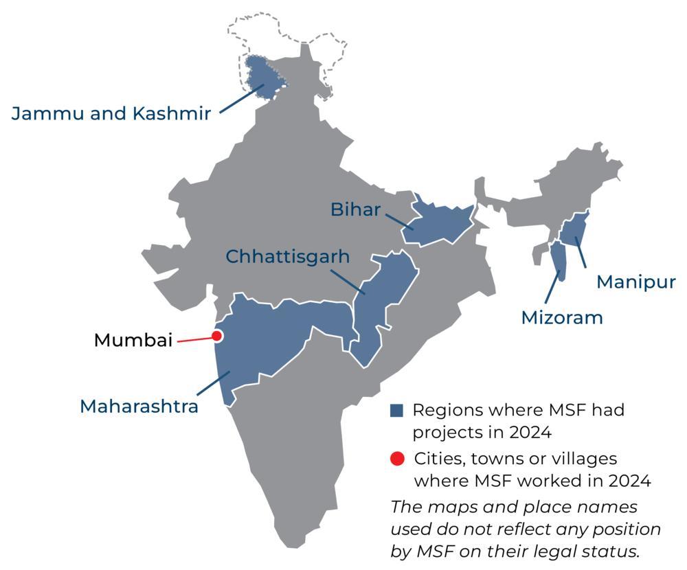 India IAR map 2024 ©MSF