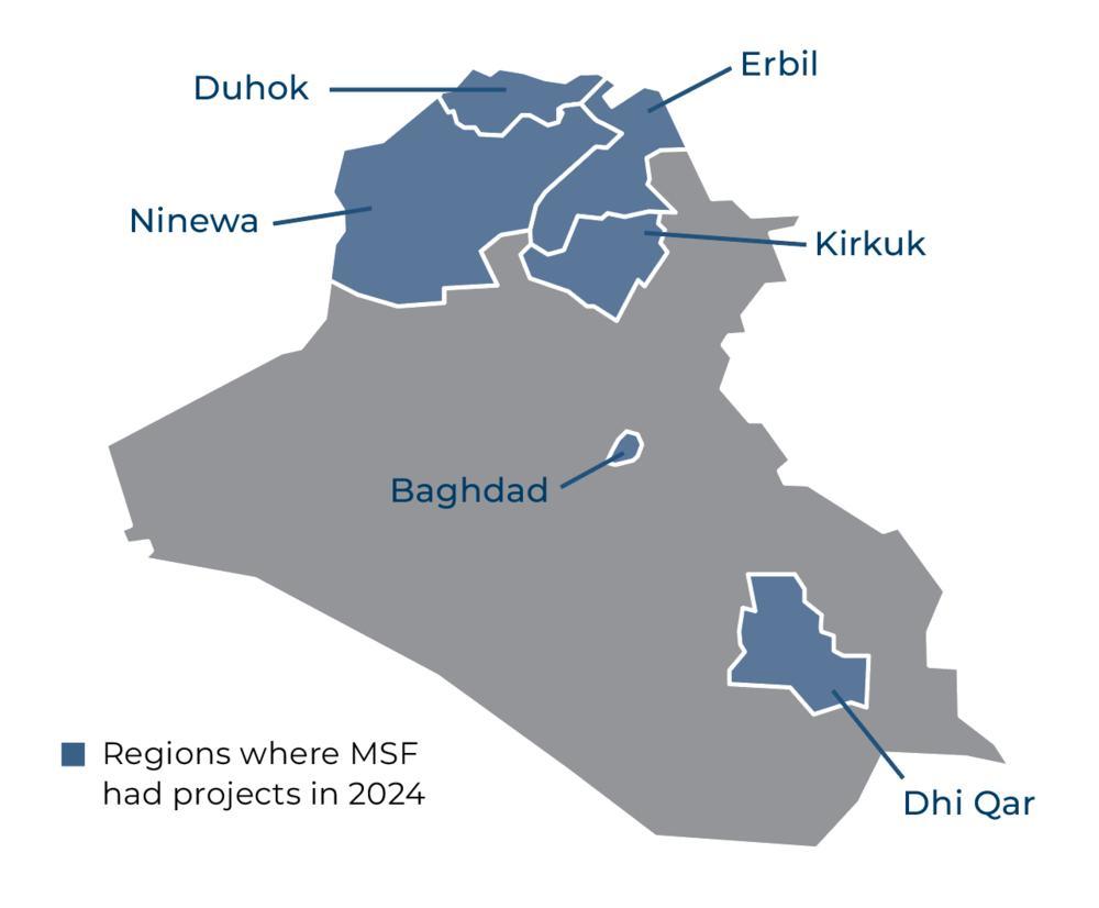 Iraq IAR map 2024 ©MSF