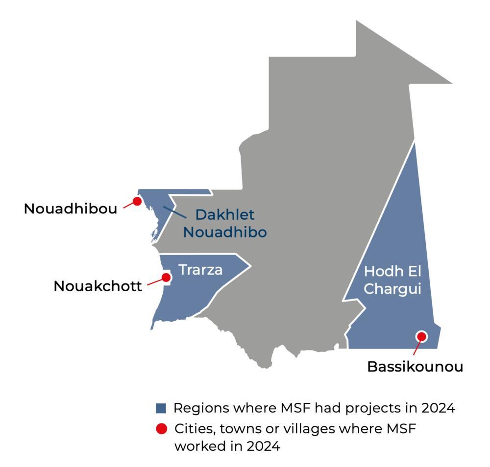 Mauritania IAR map 2024 ©MSF