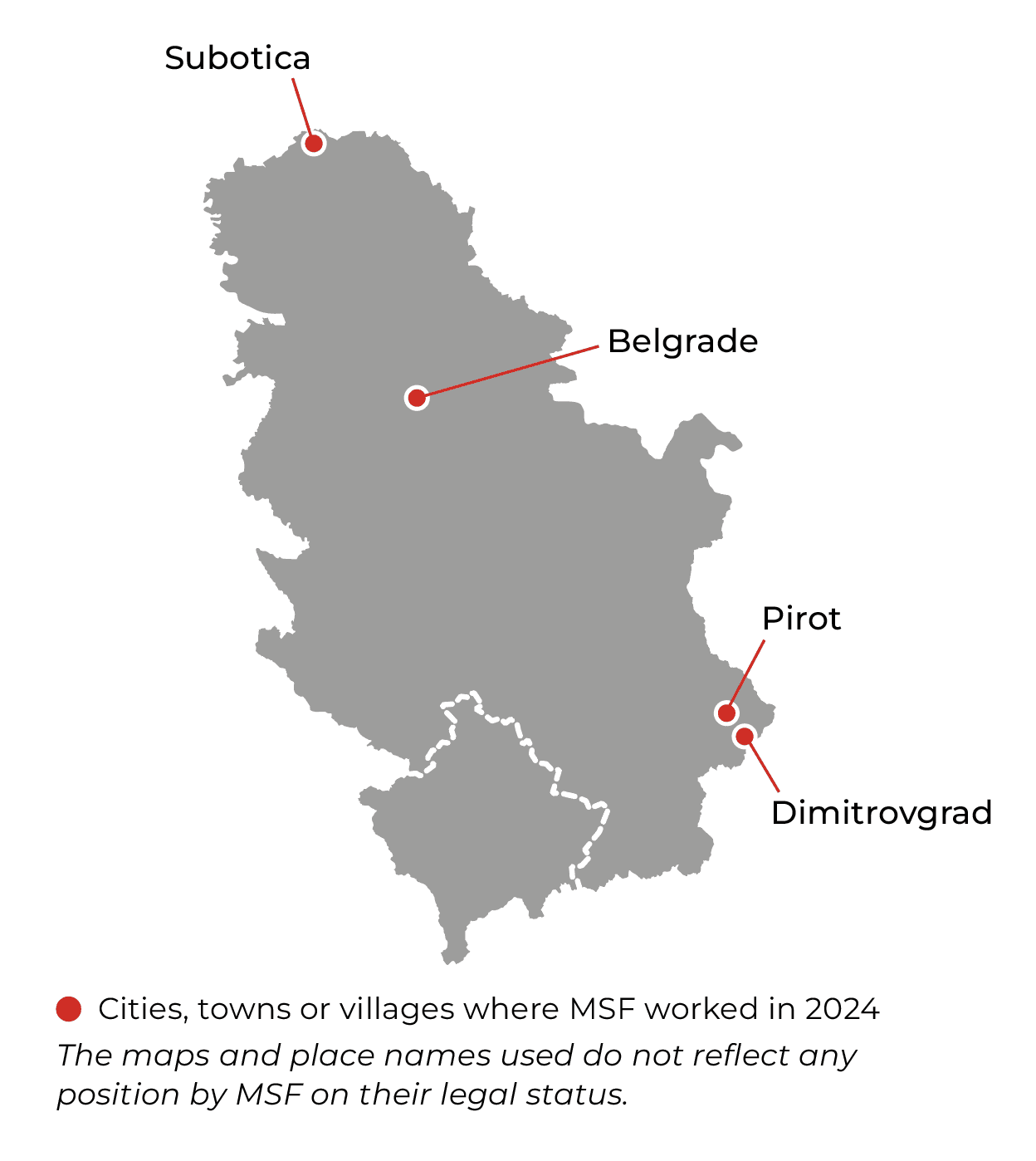 Serbia IAR map 2024 ©MSF
