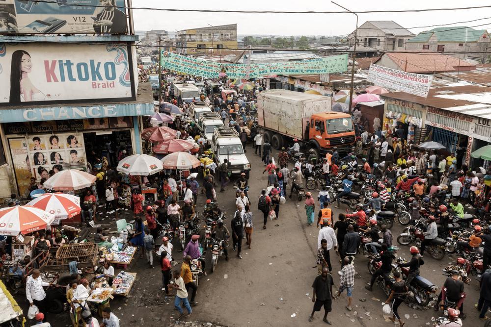 Kinshasa city, a megalopolis of around 17 million inhabitants.