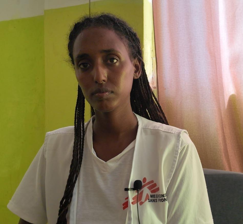 Samrawit Atakilti, spécialiste en santé mentale de MSF à l'hôpital général de Maiani, Sheraro, Tigré. Éthiopie, juillet, 2026 © Muhammad Tahir/MSF 