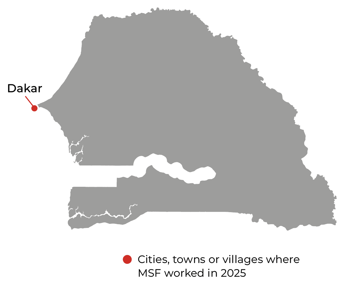 Carte des activités de MSF en en 2025 © MSF