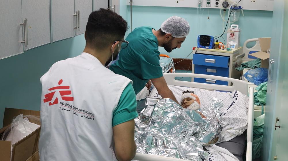 Patients à l'hôpital Al Shifa.  19 octobre 2023 © Mohammad Masri 