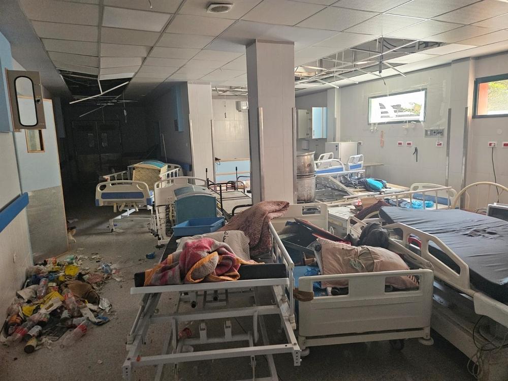 Photo prise à l'intérieur de l'hôpital Nasser, 13 mars 2024 © MSF