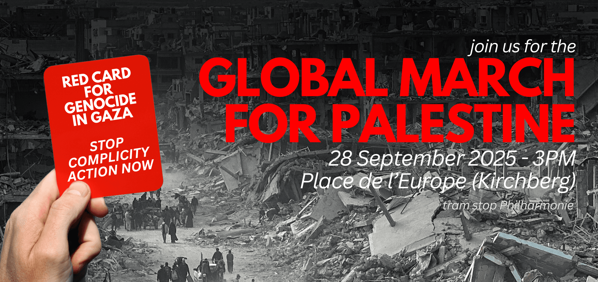 Global march for Palestine Luxembourg