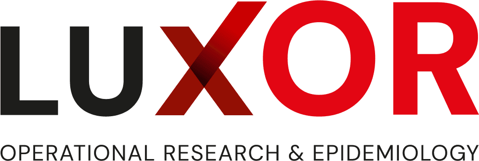 Logo LuxOR : Luxembourg operational research and epidemiology for MSF