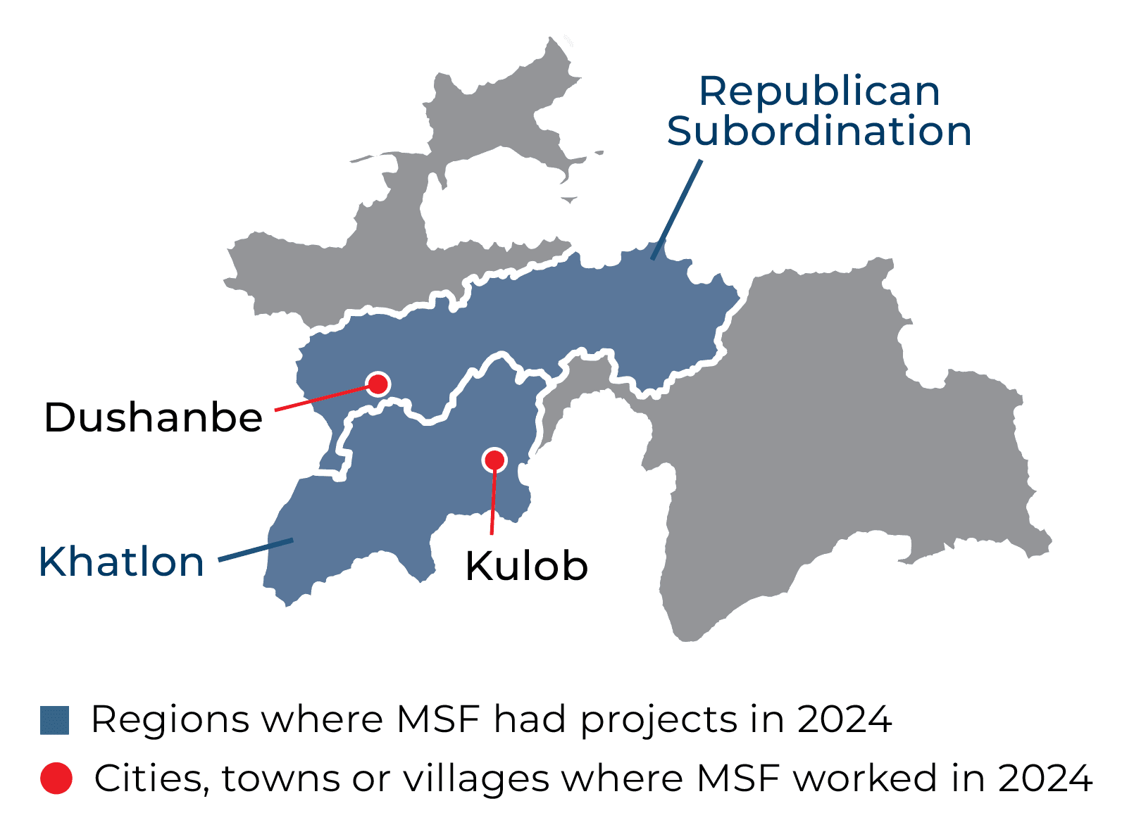Tajikistan IAR map 2024 ©MSF