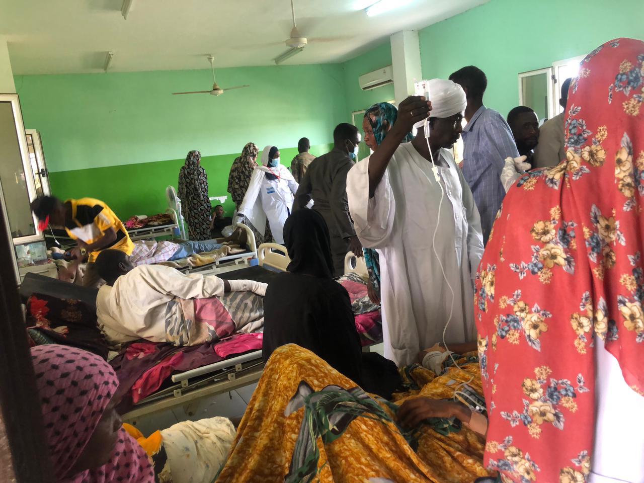 L&#039;intérieur de l&#039;hôpital Sud, à El Fasher, où sont reçues de nombreuses personnes blessées pendant les combats. 19 avril 2023, Soudan. 