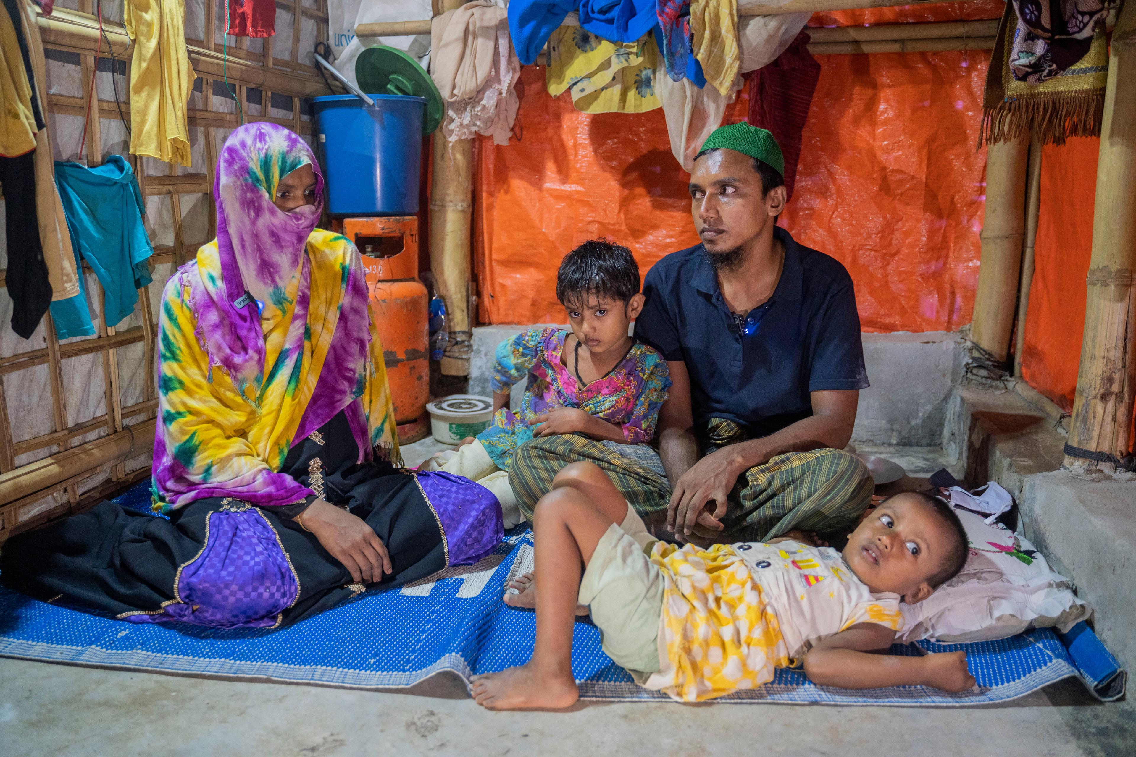 Nabi Ullah, 25 years old who fled to Bangladesh with his family. 