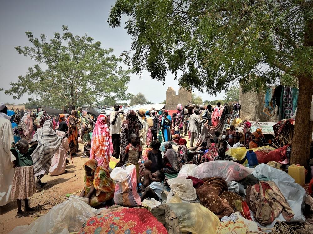 Camp pour les nouveaux réfugiés soudanais à l&#039;école de Marjan 