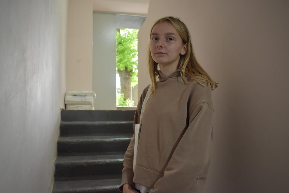 Anastasia, 20, (pictured) and Alina, 28, sisters from Novaya Tavolzhanka in the Shebekinsky district, with the Belgorod-based NGO Path to the Future. 