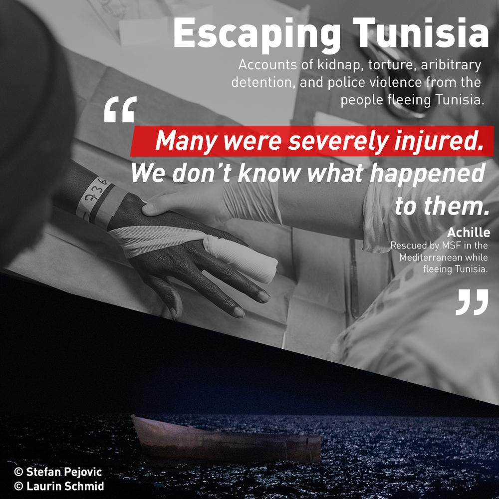 Les survivants secourus par le Geo Barents partagent leurs témoignages sur la vie en Tunisie. Septembre, 2023  
