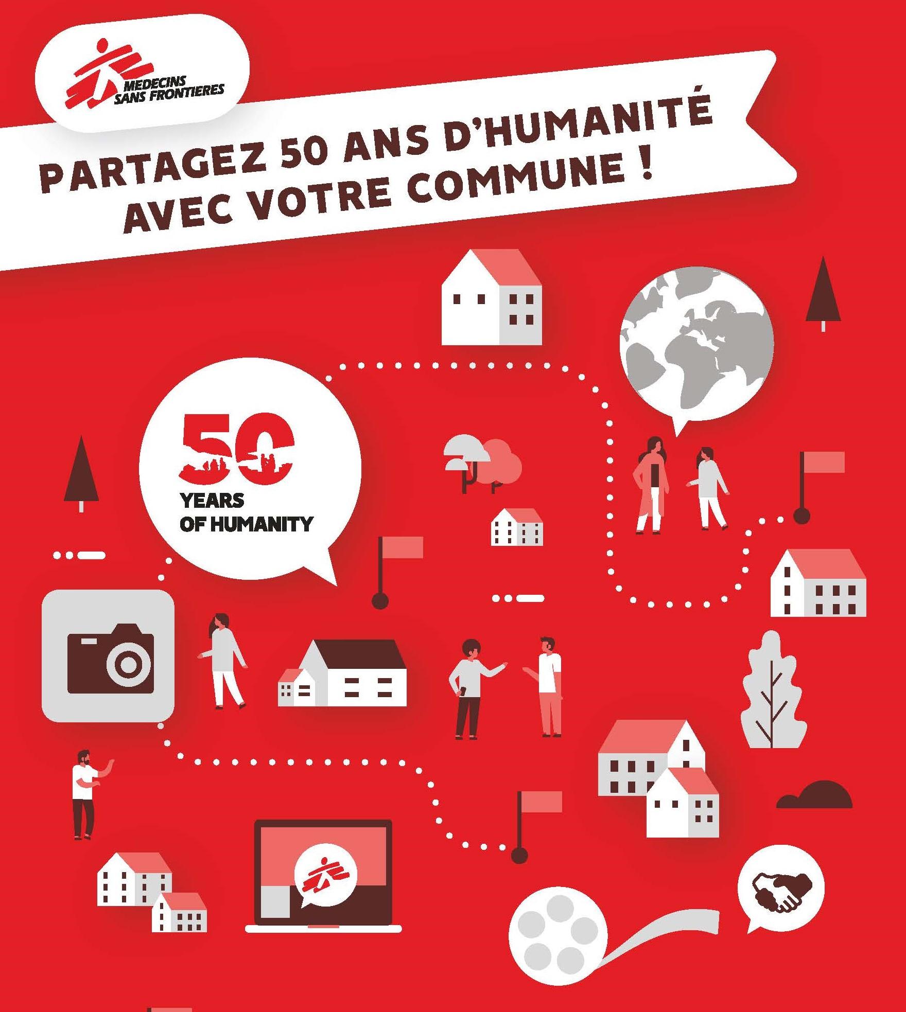 MSF dans les communes : 50 ans d'humanité au plus proche de vous  !