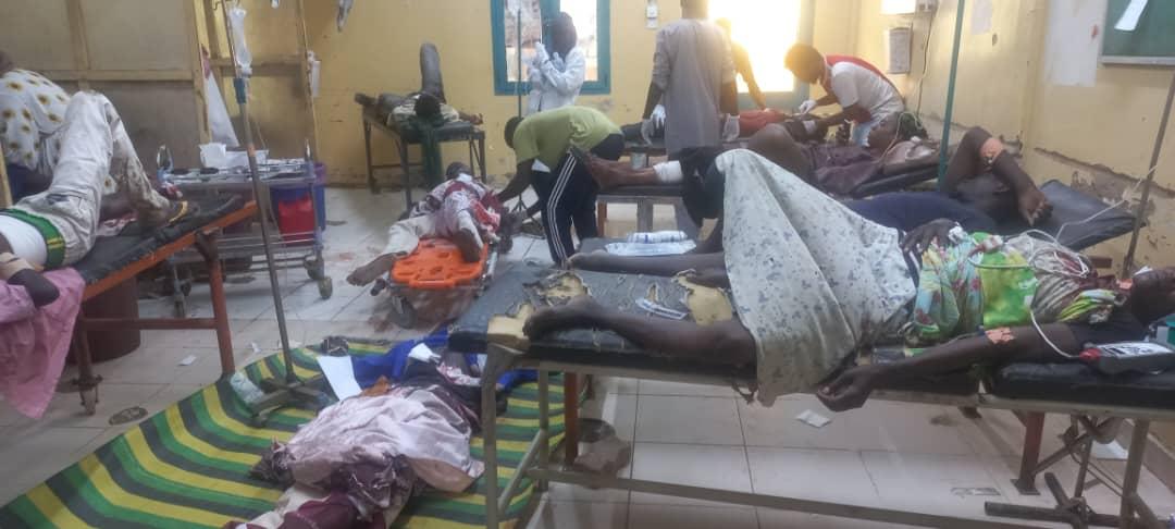 L&#039;hôpital Bashair, soutenu par MSF dans le sud de Khartoum, a reçu plus de 60 blessés et 43 morts après une explosion sur un marché le 10 septembre. 