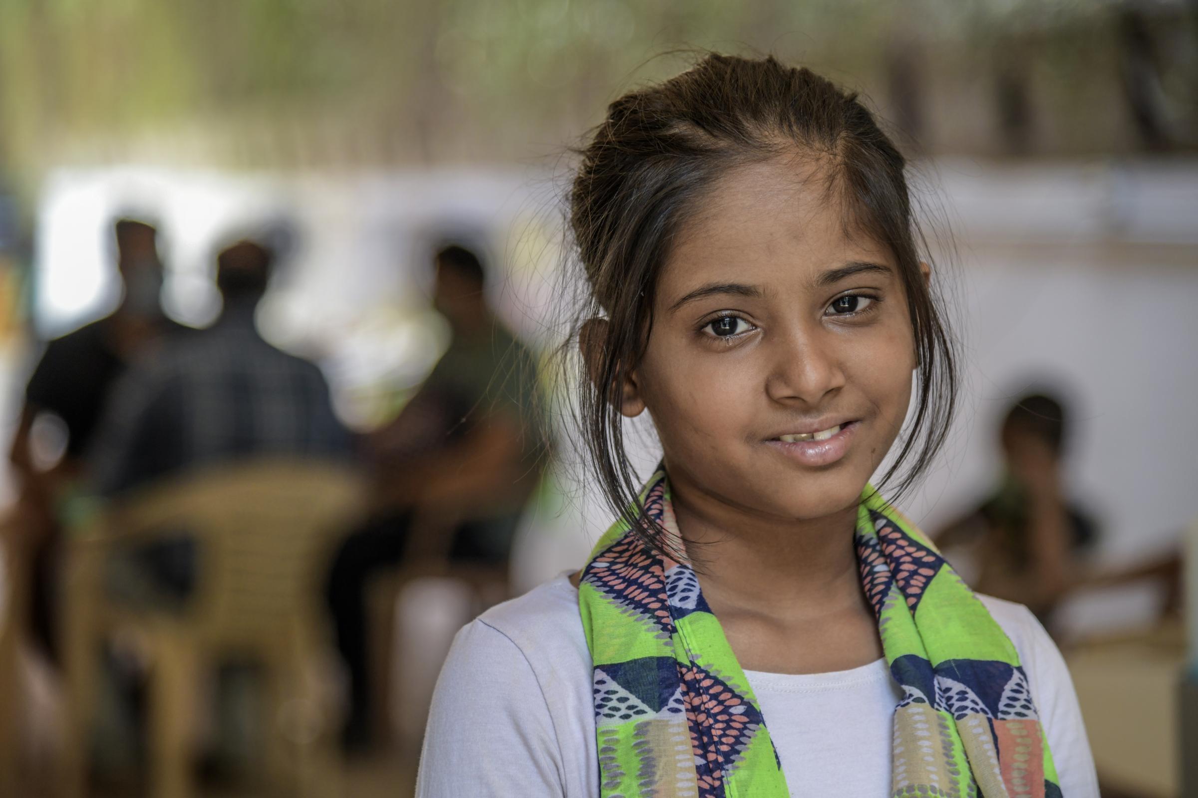 Une fillette de 10 ans, survivante de la Tuberculose, guérie par un traitement à base de bédaquiline et de Delamanid dans la clinique indépendante de MSF, à Mumbai (Inde). ©Atul Loke